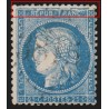 n°60A, variété "grande cassure", Cérès 25c bleu, Type I, oblitéré - TB