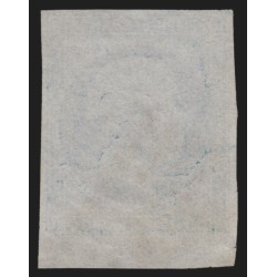 n°14A bord de feuille, 20c bleu, Type I, oblitéré - TTB