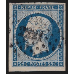 n°10, Présidence 25c bleu, oblitéré PC 2221 NANTES - TTB avec 1 voisin