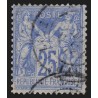 n°68, Sage 25c outremer, Type I (N sous B) oblitéré - TB