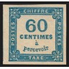 Timbres-Taxe n°9, 60c bleu, neuf * légère trace de charnière - SUPERBE