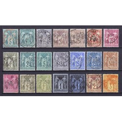 France 1876/1890 - Collection de 40 timbres au type Sage - COTE 900 €