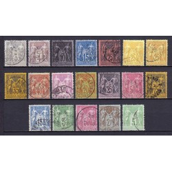 France 1876/1890 - Collection de 40 timbres au type Sage - COTE 900 €