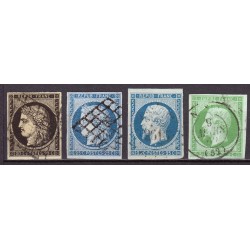 France 1849/1890 - Superbe collection 53 timbres Napoléon Cérès - TB 1er choix