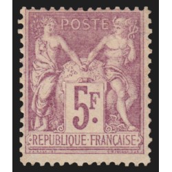 n°95a, Sage 5fr lilas-rose, neuf * légère trace de ch. signé ROUMET - TB