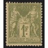 n°82, Sage 1fr. olive-clair, Type II (N sous U), neuf ** sans charnière - TB