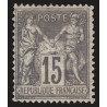 n°77, Sage 15c gris, Type II, neuf * avec charnière - B/TB