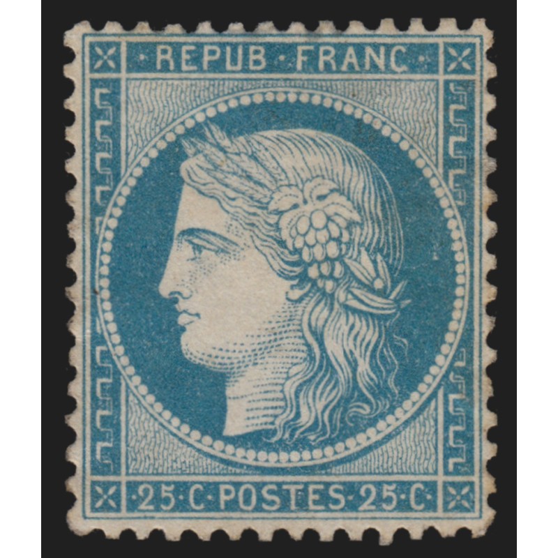 n°60A, Cérès 25c bleu, Type I, neuf * avec légère trace de charnière - TB