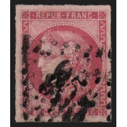 n°49, Cérès Bordeaux, 80c rose, oblitéré - B/TB