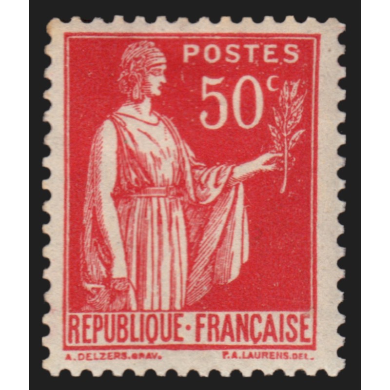 n°283g, variété Type IV, Paix 50c rose-rouge 1932, neuf ** sans charnière - TB