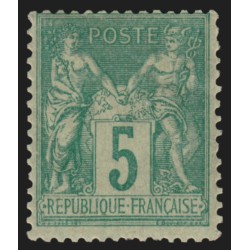 n°75, Sage 5c vert, Type II, neuf ** sans charnière - TB