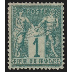 n°61, Sage 1c vert, Type I, neuf * avec charnière forte - TB D'ASPECT