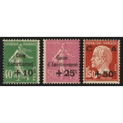 n°253/255, Caisse d'Amortissement 1929, neufs ** sans charnière - TB