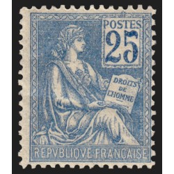 n°118, Mouchon 25c bleu, Type II, neuf ** sans charnière - TB D'ASPECT