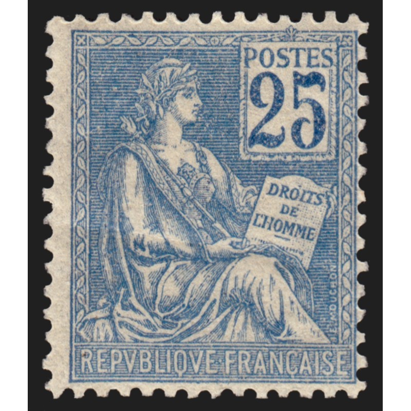 n°118, Mouchon 25c bleu, Type II, neuf ** sans charnière - TB D'ASPECT