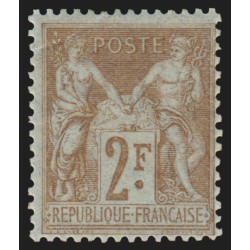 n°105, Sage 2fr bistre-clair, neuf * avec charnière - B/TB