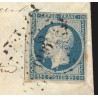 n°10, Présidence 25c bleu, oblitéré PC 1626 LAMBESC lettre pour Paris 1854