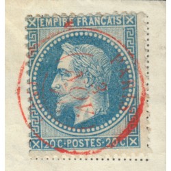 Ballon monté "Le Ferdinand Flocon", càd rouge NOV./1870 pour Scey - Certificat