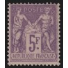 n°95, Sage 5fr violet sur lilas, neuf * avec légère trace de charnière - TB