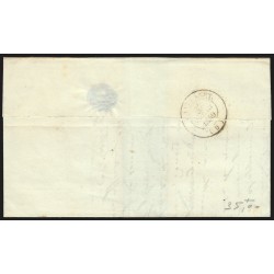 n°3, Cérès 20c noir, oblitéré LIMOUX-SUR-AUDE 1849 lettre pour Lavelanet - TB