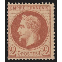 n°26B, Lauré 2c rouge-brun-clair, Type II, neuf ** sans charnière - TB