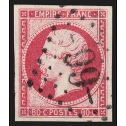 n°17B, 80c rose, oblitéré losange Gros Chiffres - TB