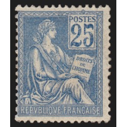 n°118, Mouchon 25c bleu, Type II, neuf ** sans charnière - TB