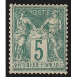 n°64, Sage 5c vert, Type I, neuf * légère trace de charnière - TB