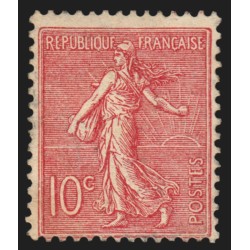 n°129a, Type II, variété "R sans ombre", Semeuse lignée 10c rose, neuf * - TB