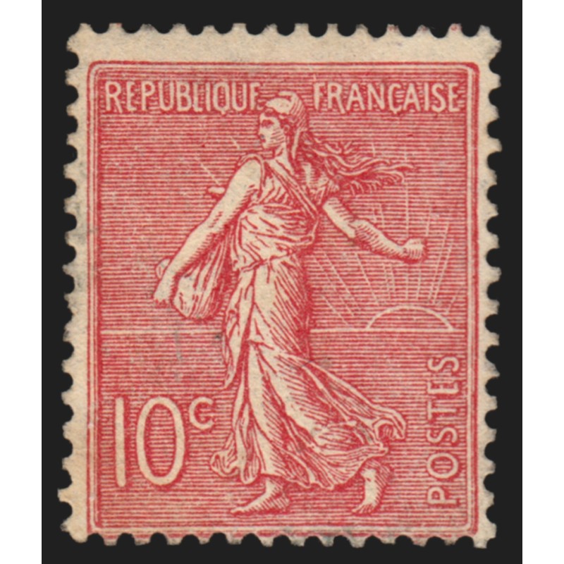 n°129a, Type II, variété "R sans ombre", Semeuse lignée 10c rose, neuf * - TB