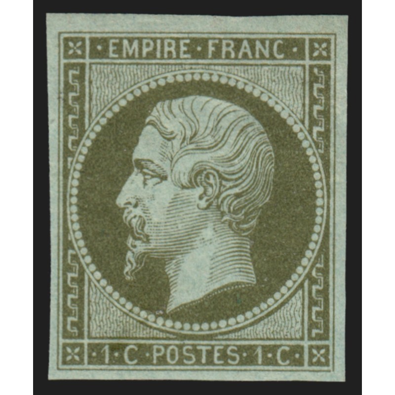 n°11, Napoléon non-dentelé, 1c olive, neuf ** sans charnière - TB