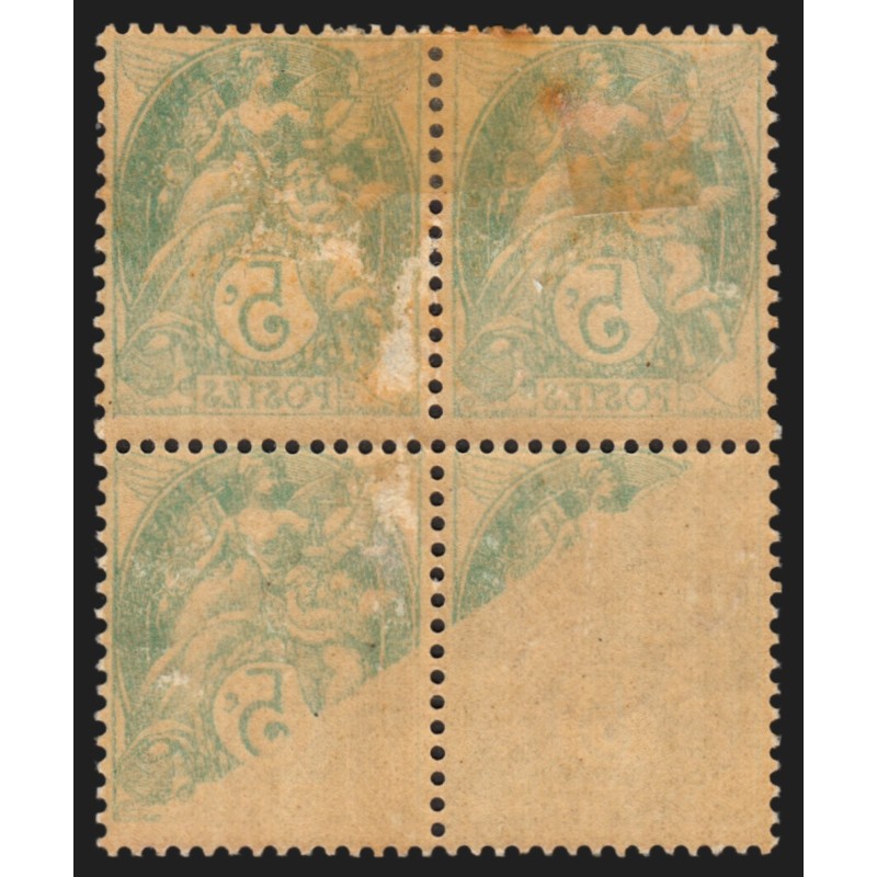 n°111, variété "impression recto-verso partielle", Blanc 5c vert, neuf *