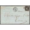 n°3, Cérès 20c noir, oblitéré HONFLEUR 1849 lettre pour Caen - TB