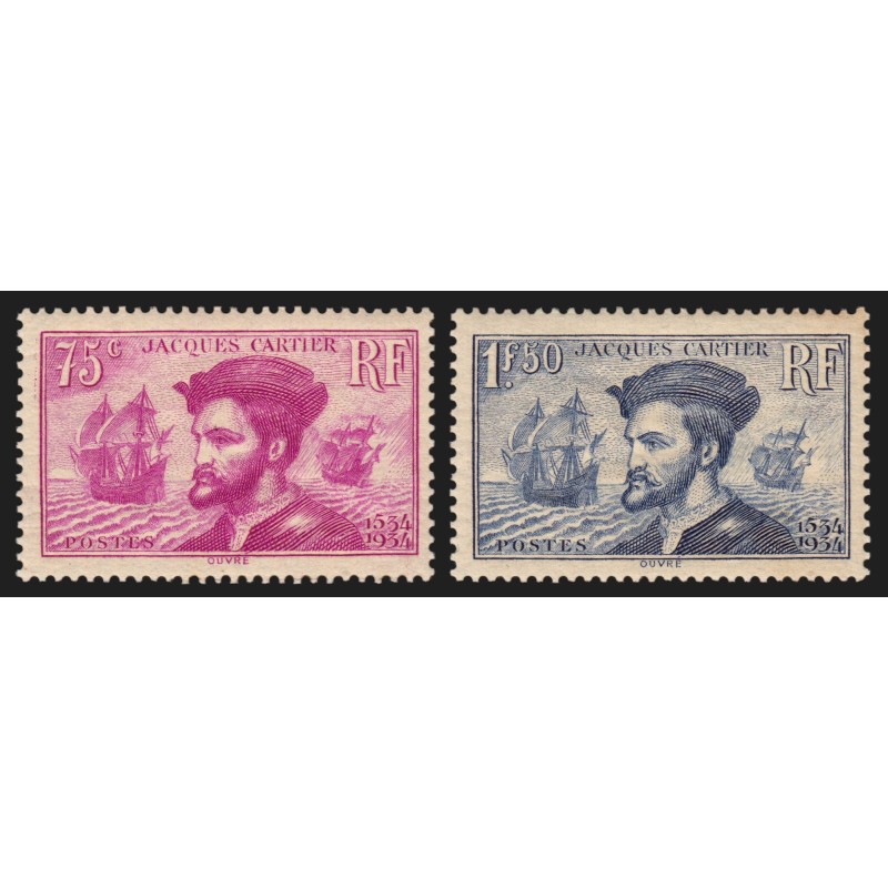 n°296/297, Jacques Cartier 1934, neufs ** sans charnière - TB