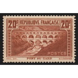 n°262, Pont du Gard, 20fr chaudron-clair, Type IIB, neuf ** sans charnière - TB