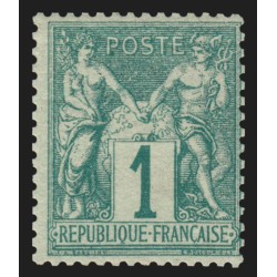 n°61, Sage 1c vert, Type I (N sous B), neuf * , signé CALVES - TB