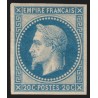 n°29Ab, impression fine Rothschild non-dentelé, 20c bleu, neuf ** - TB