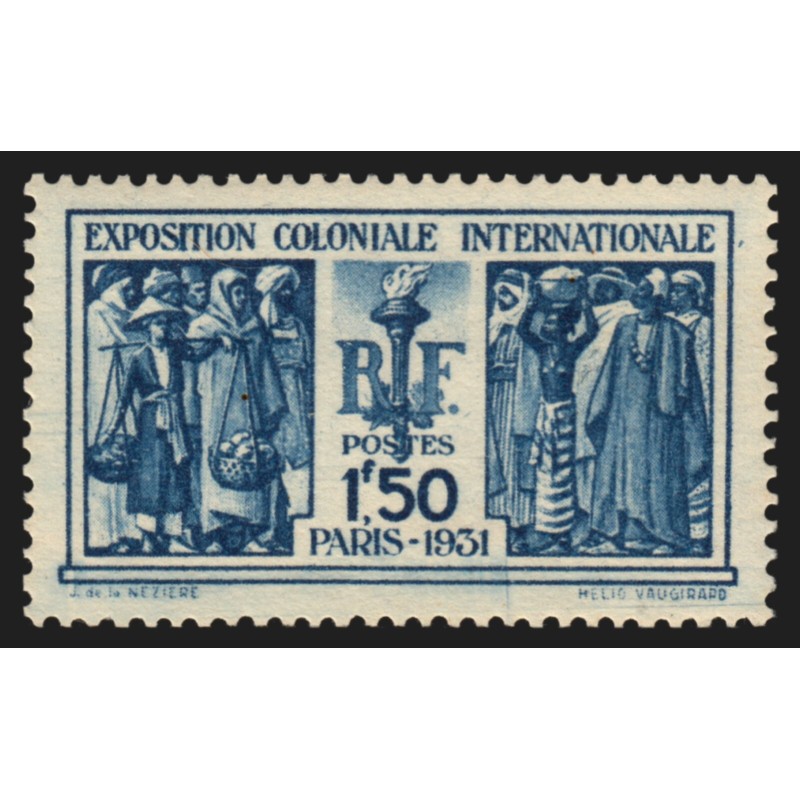 n°274, Exposition coloniale Paris 1931, 1fr50 bleu, neuf ** sans charnière - TB