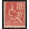 n°116b, variété "impression recto-verso partielle", Mouchon 10c rouge, neuf *