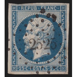 n°10, Présidence 25c bleu, oblitéré PC 2525 PONTAILLER-SUR-SAONE indice 4 - TB