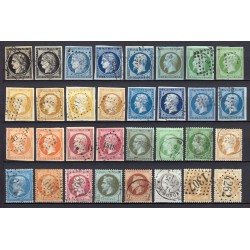 France 1849/1875 Belle collection Napoléon et Cérès COTE 2.450 € - TB D'ASPECT