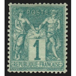 n°61, Sage 1c vert, Type I, neuf * avec charnière - TB D'ASPECT