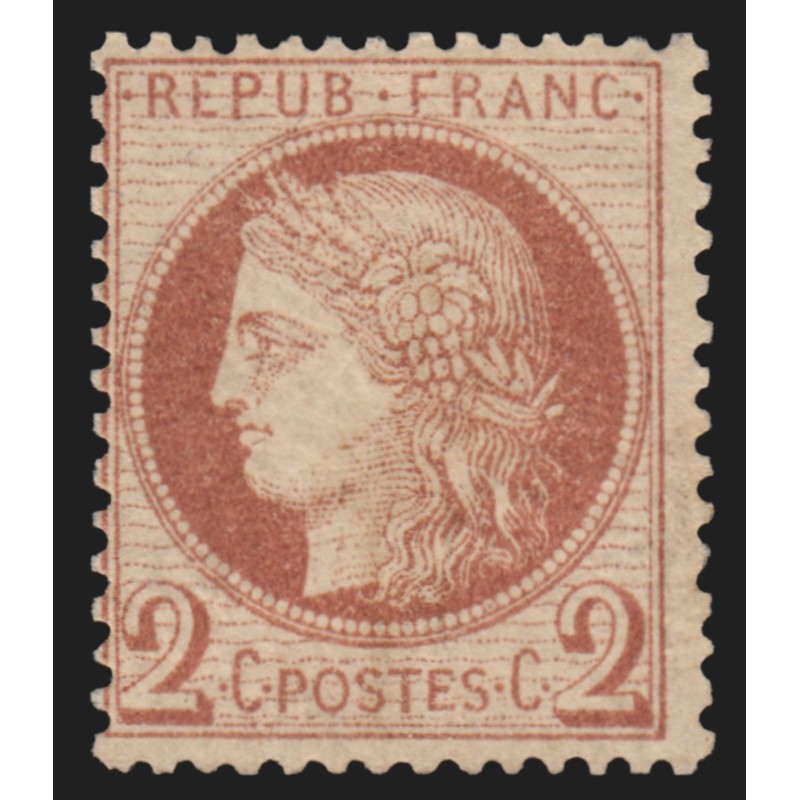 n°51, Cérès 2c rouge-brun, neuf * avec légère trace de charnière - TB