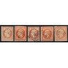 n°16, lot de 40 losanges Petits Chiffres, Napoléon 40c orange - TB 1er choix