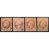 n°16, lot de 40 losanges Petits Chiffres, Napoléon 40c orange - TB 1er choix