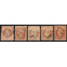 n°16, lot de 40 losanges Petits Chiffres, Napoléon 40c orange - TB 1er choix