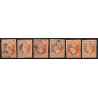 n°16, lot de 40 losanges Petits Chiffres, Napoléon 40c orange - TB 1er choix