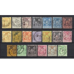 France 1876/1890 - Belle collection au type Sage COTE 1.150 € - TB D'ASPECT