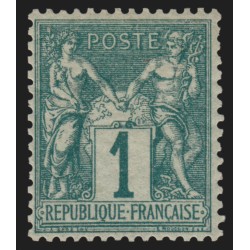 n°61, Sage 1c vert, Type I, neuf * avec charnière - TB