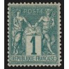 n°61, Sage 1c vert, Type I, neuf * avec charnière - TB